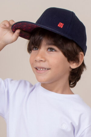 Boné Infantil Stiff Cap Original Tusker Marinho/Vermelho