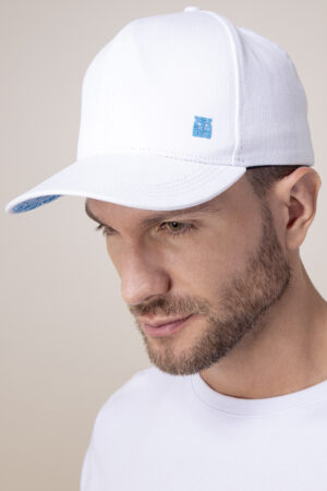 Boné Adulto Stiff Cap Original Tusker Branco/Turquesa