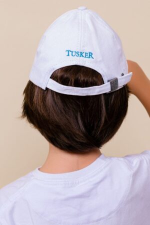 Boné Infantil Stiff Cap Original Tusker Branco/Turquesa