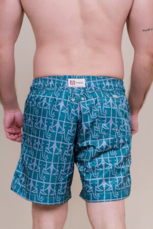 Short Voley Adulto Original Tusker Verde Musgo/Prata