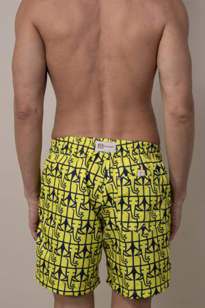 Short Voley Adulto Original Tusker Amarelo/Marinho