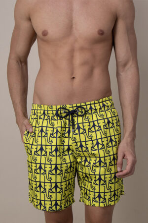 Short Voley Adulto Original Tusker Amarelo/Marinho