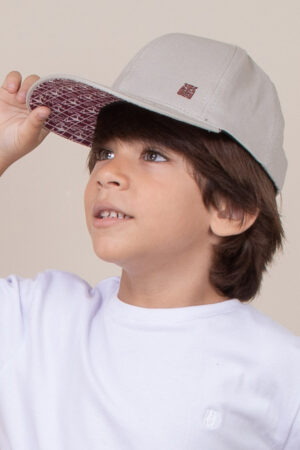 Boné Infantil  Stiff Cap Original Tusker Marfim/Bordô