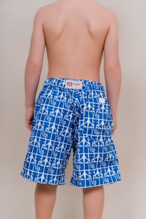 Short Voley Infantil Original Tusker Azul/Branco